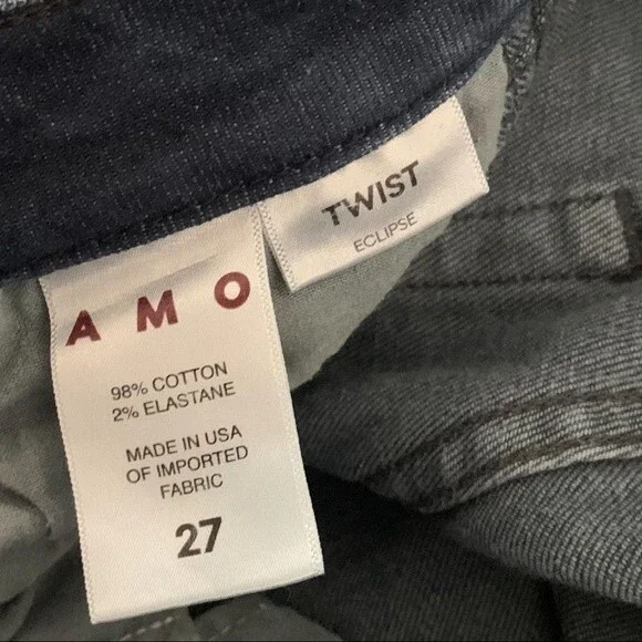 FINAL PRICE - AMO Twist Skinny Jeans in Eclipse Dark Wash Blue - Picture 6 of 8